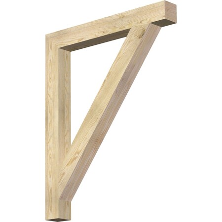 Ekena Millwork Traditional Block Rough Sawn Bracket, Douglas Fir, 4"W x 34"D x 42"H BKT04X34X42TRA05RDF